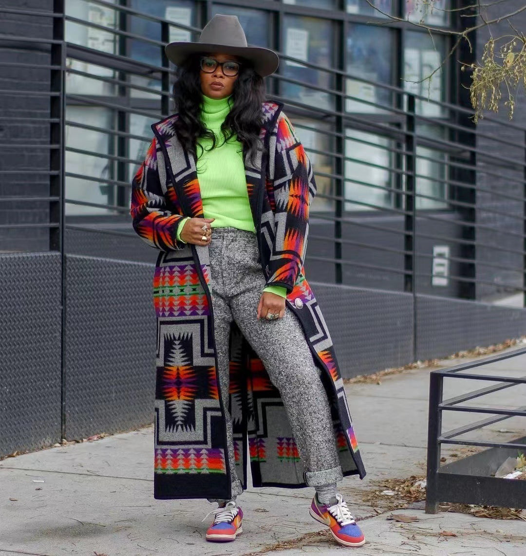 Women's Graceful Fashion Long Trench Design Coats