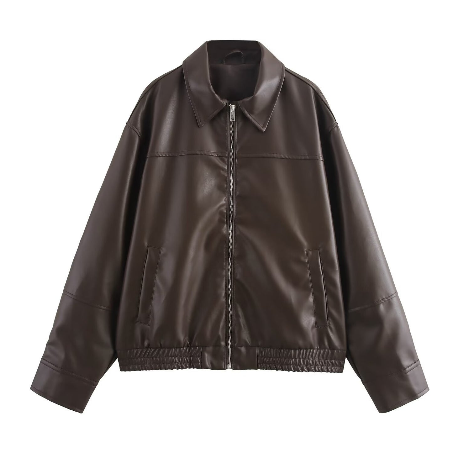 Women's Elegant Pretty Faux Leather Bomber Jackets