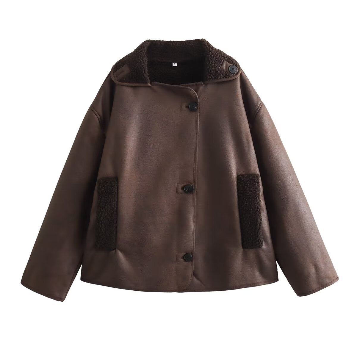 Women's Beautiful Leisure Fur Lapel Double-sided Coats