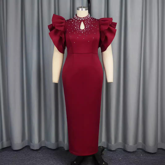 Sexy Cutout Half Turtleneck Dress Party Skirts