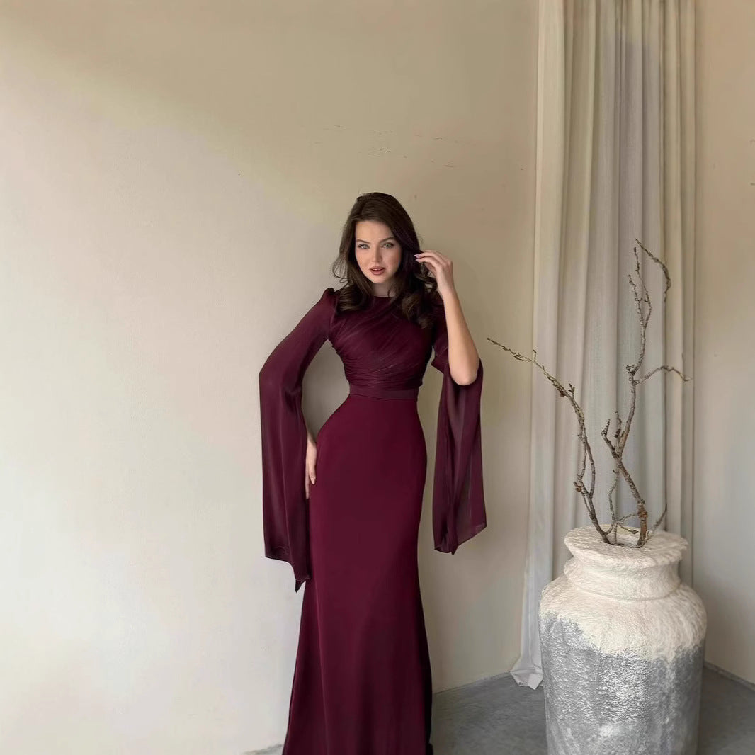 Women's Autumn Batwing Sleeve Dress Slim Fit Dresses