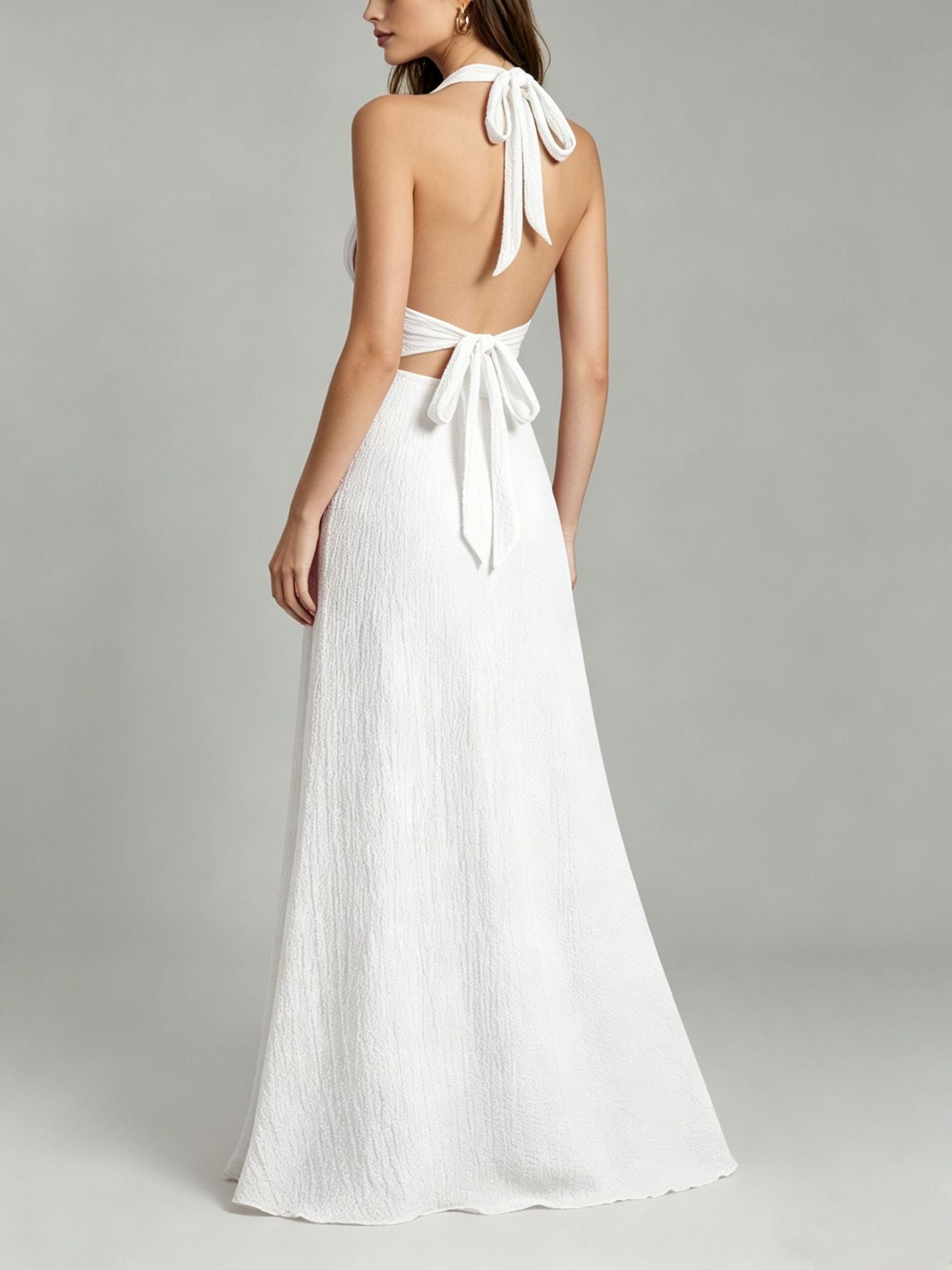Temperament Elegant Light Luxury Backless Halter Dress