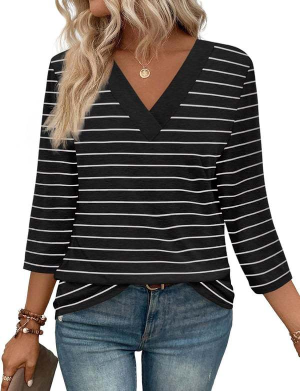 Women's Shirt Spring Casual Waist Knitted T-shirt Blouses