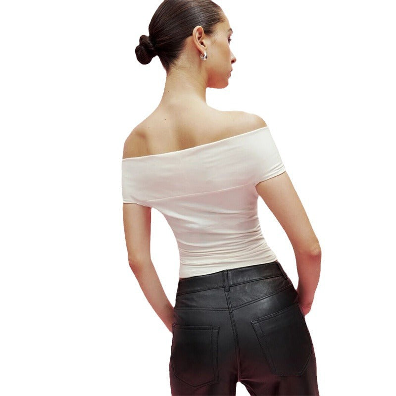 Solid Color Slim Fit Slimming Knitted Blouses