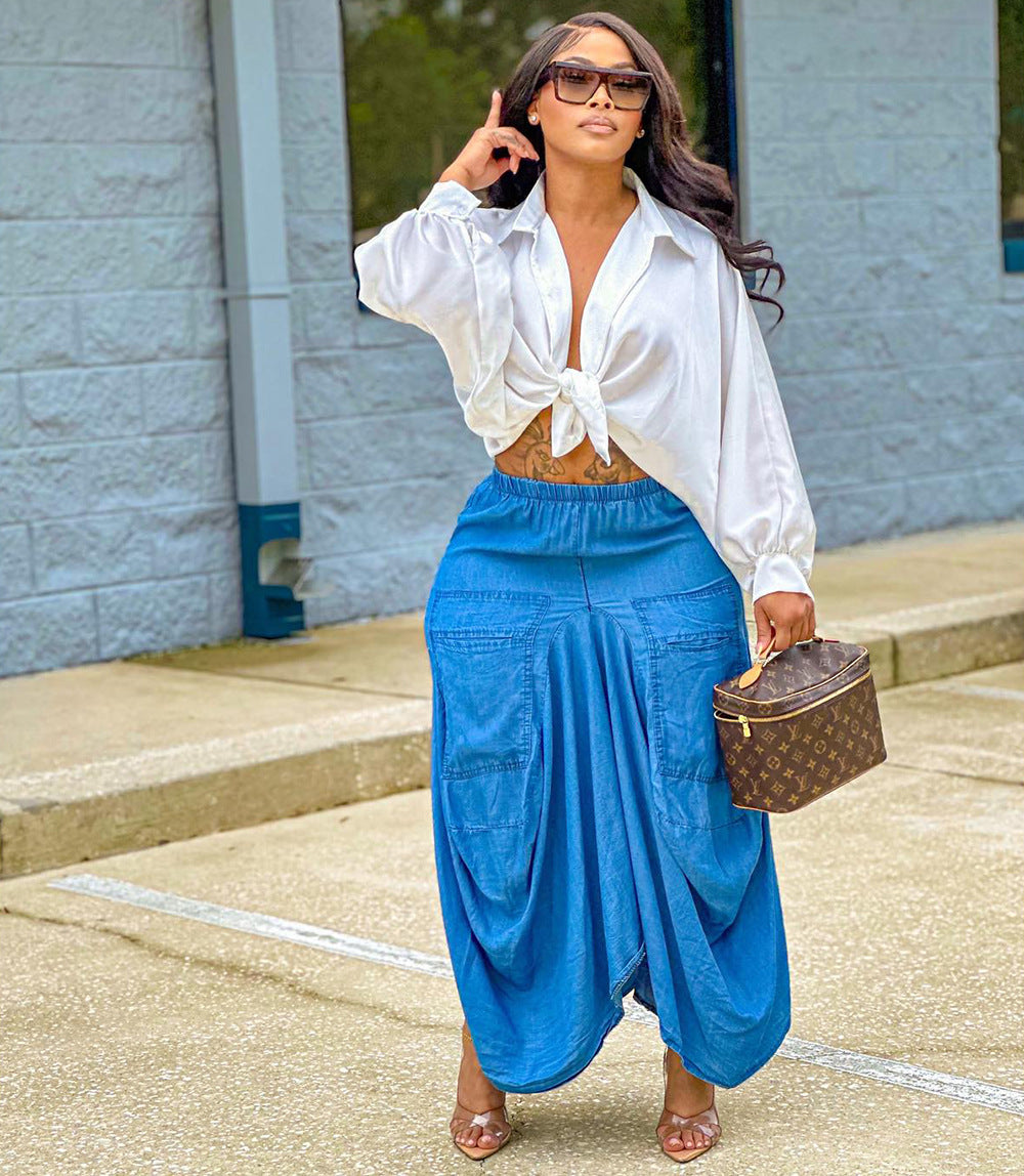 Women's Ladies Style Personality Street Trend Big Skirts