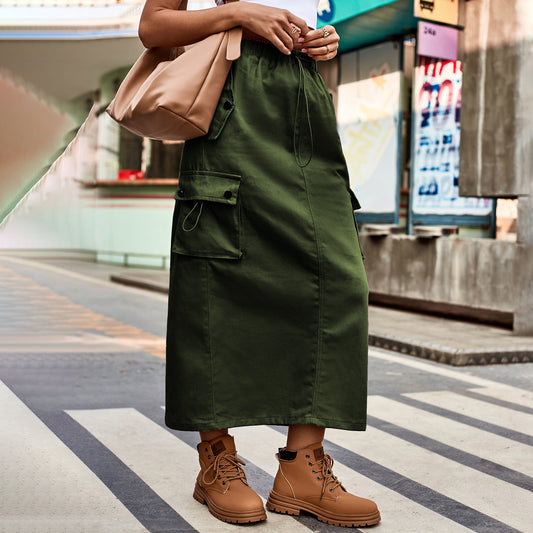 Women's Graceful Beautiful Classy Drawstring Denim Skirts