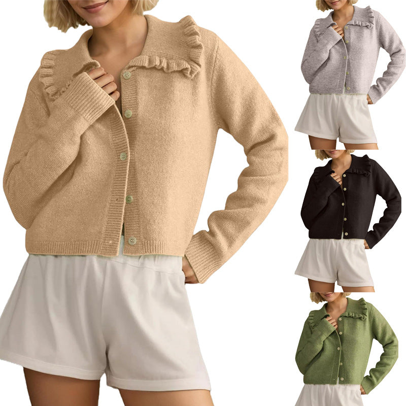 Doll Collar Female Winter Outdoor Loose Sweaters