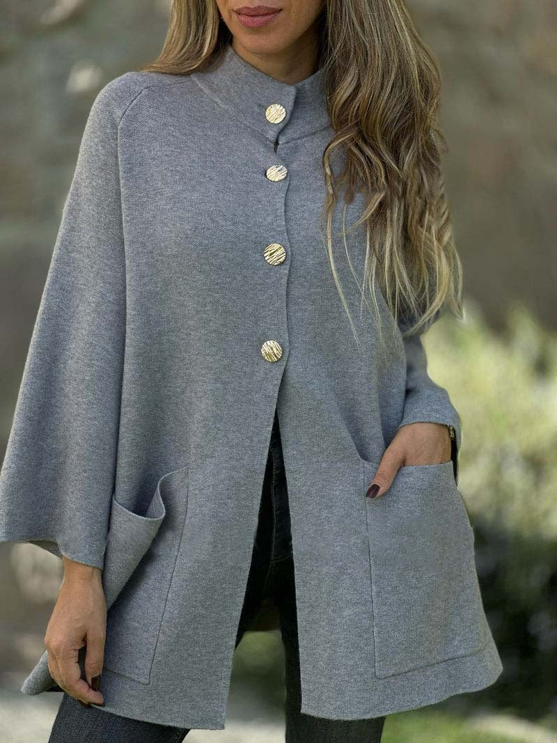 Women's Fashion Casual Woolen Single Breasted Coats