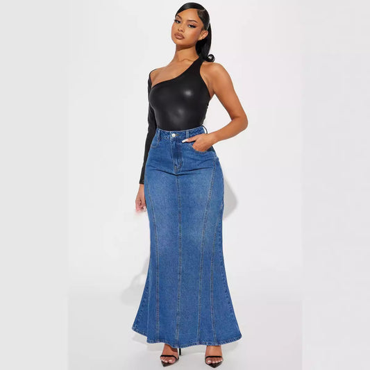 Women's Charming Summer Stretch Denim Dress Skirts