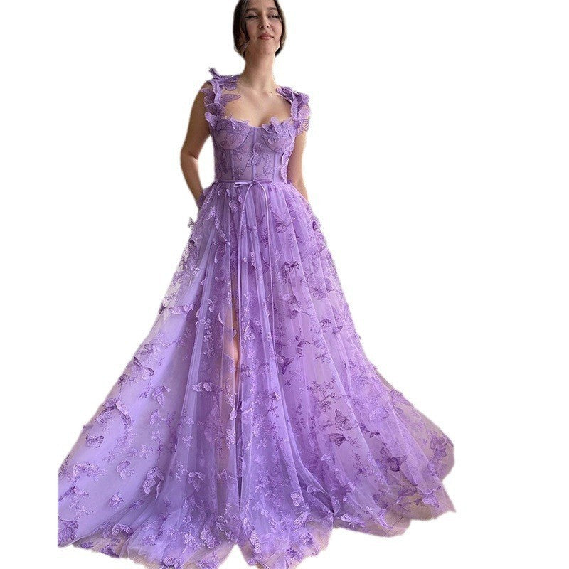 Women's Dress Tulle Spaghetti Straps Sleeveless High Wedding Dresses
