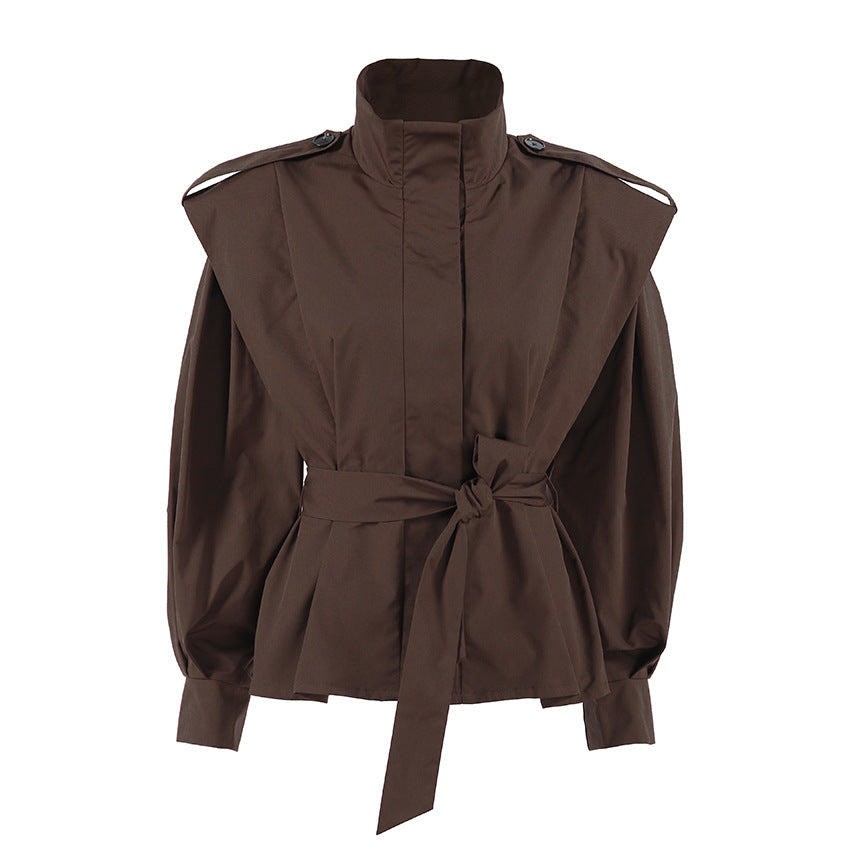 Women's Loose Design Slimming Long Sleeves Lapel Coats