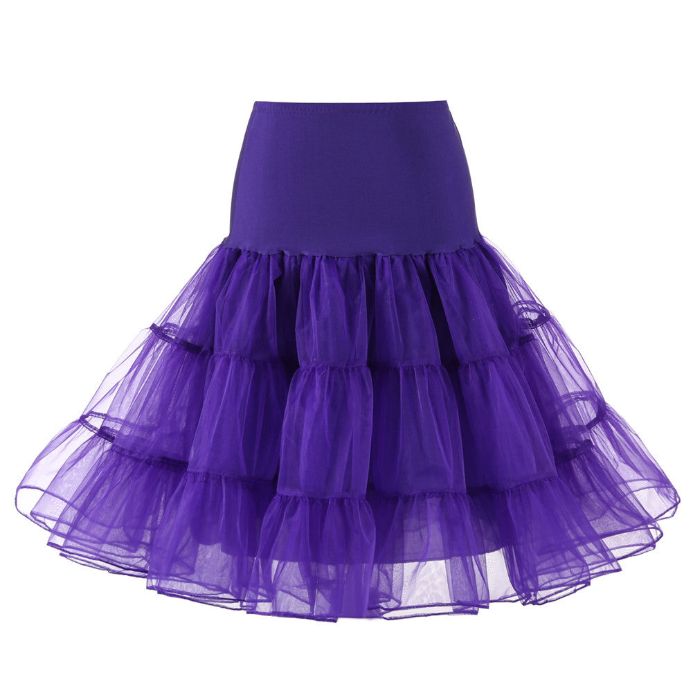 Boneless Gauze Crinoline Violent Color Slip Wedding Dresses