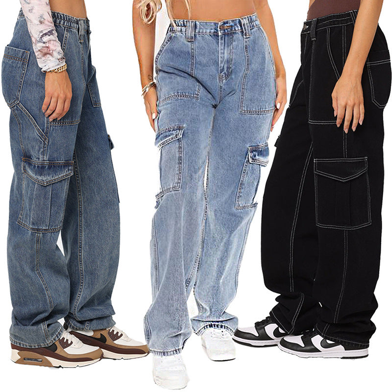 Women's Graceful Popular Trendy Charming Cargo Jeans