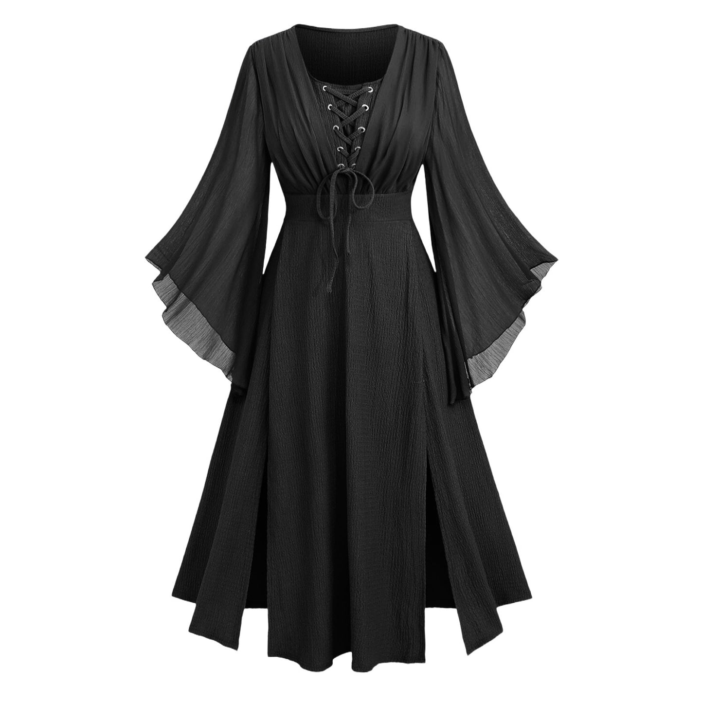 Autumn Slimming Chiffon Sleeve Mid-length Fat Dresses