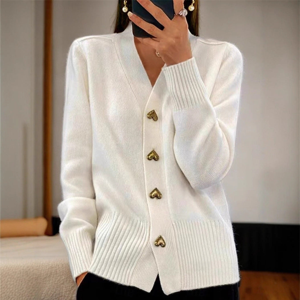 Women's Casual Loose Temperament Solid Color Knitted Inner Sweater
