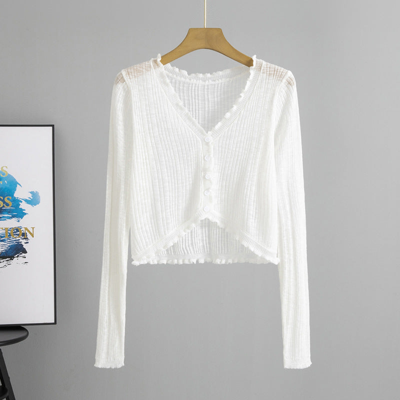 Women's Lace Knitted Office Summer Thin Type Sunscreen Coats