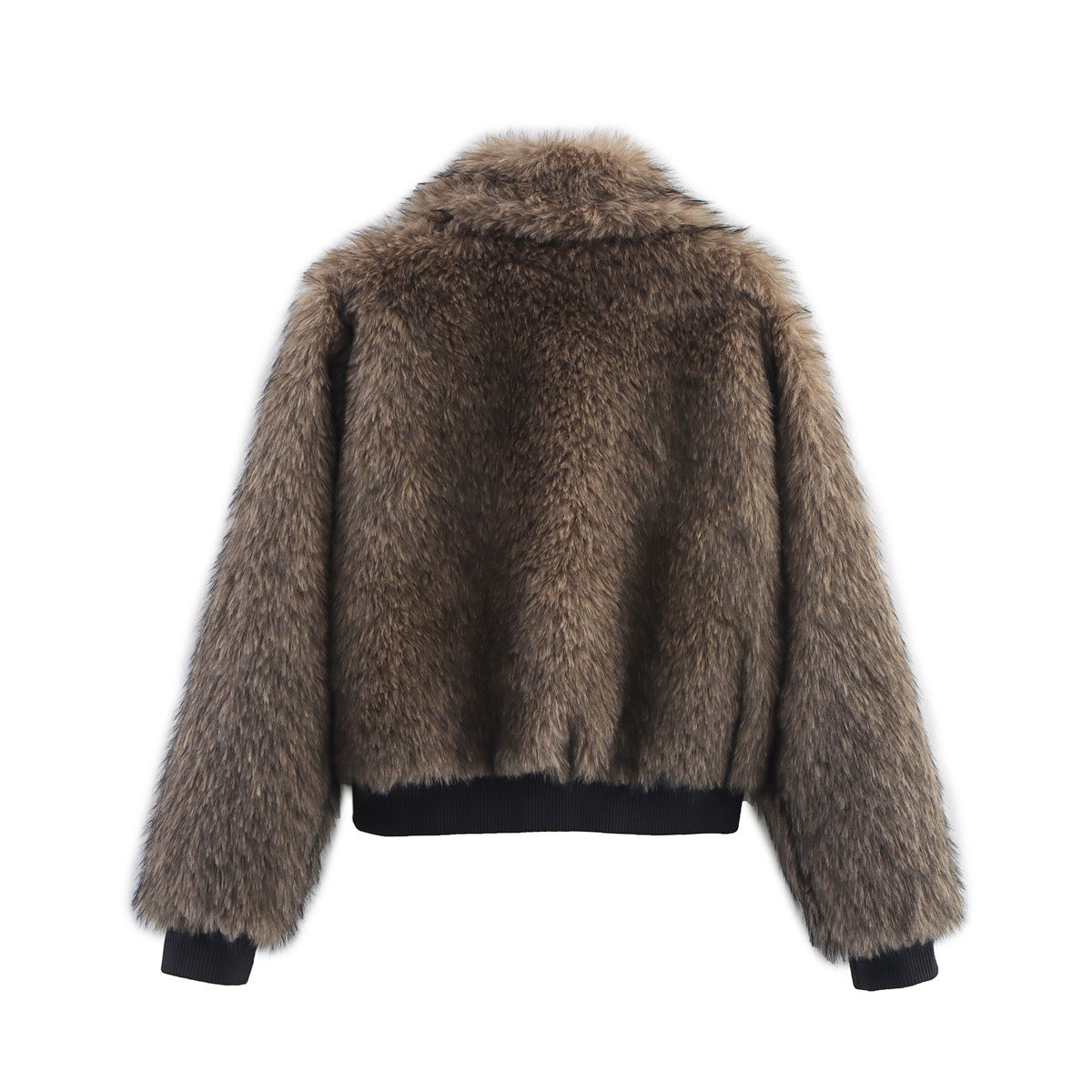 Innovative Attractive Simple Color Matching Fur Jackets