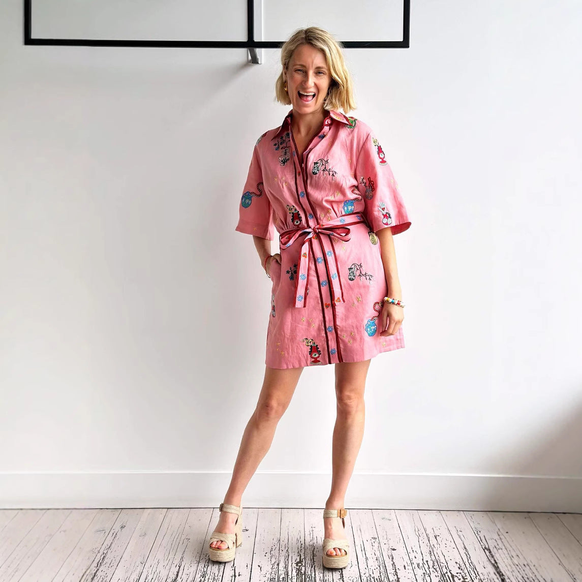 Casual Fashion Linen Shirt Temperament Wild Dresses