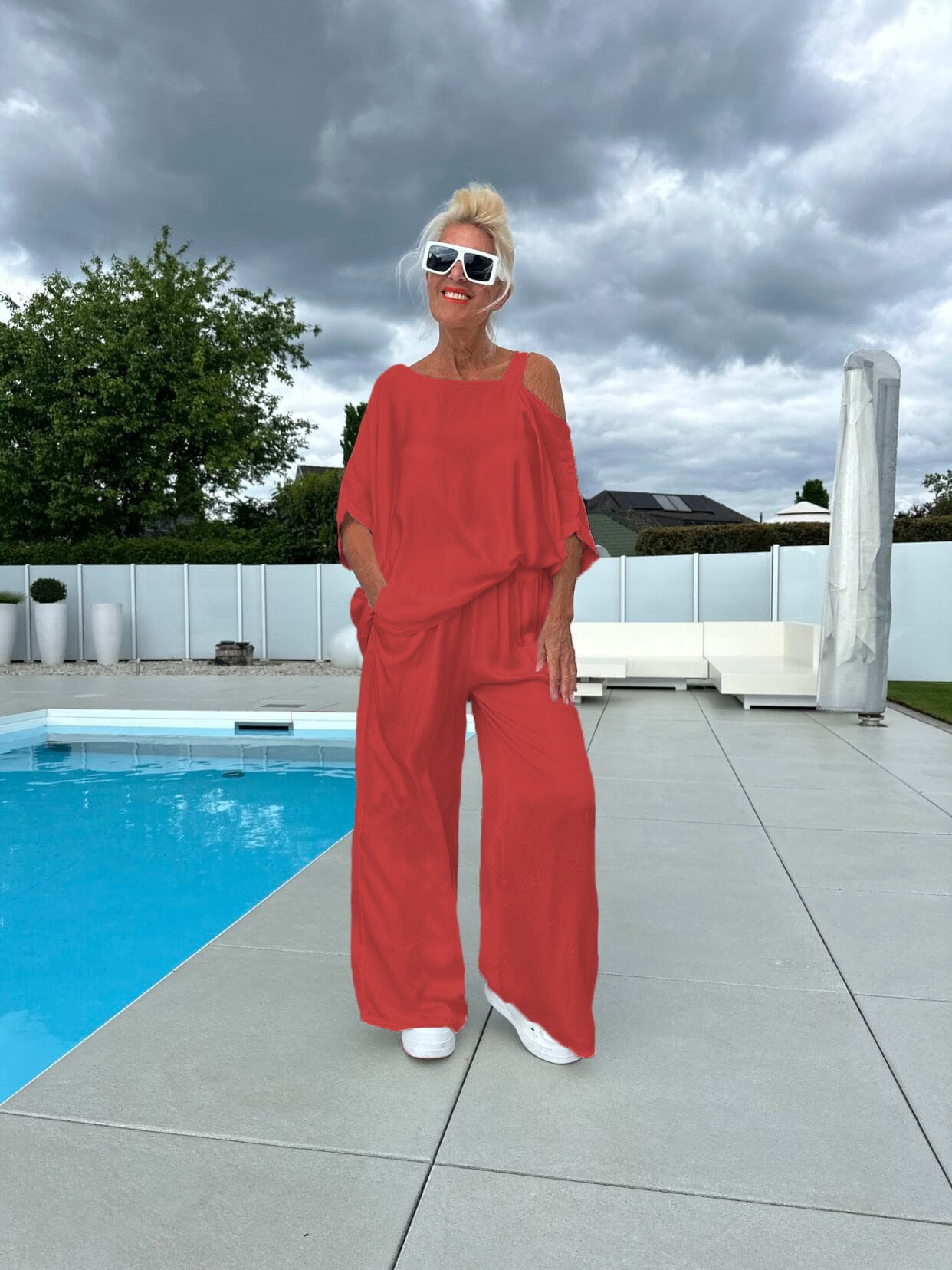 Women's Casual Irregular Collar Trousers Two-piece Suits