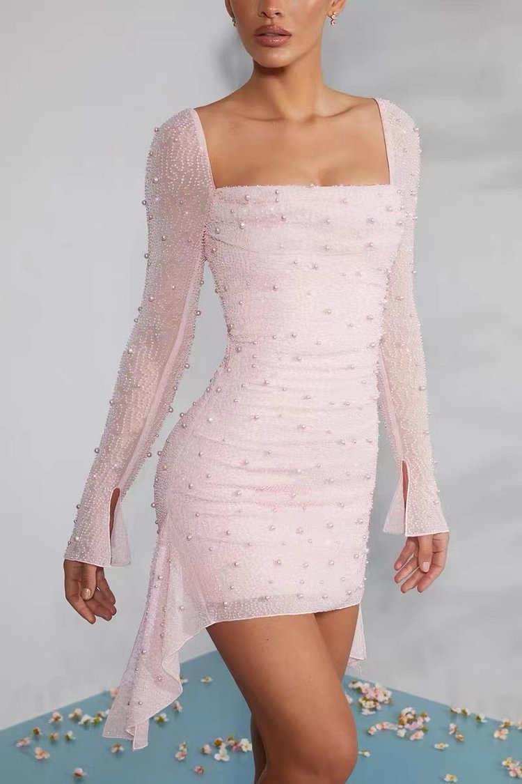 Fashionable Long Printed Sleeve Elegant Dress Dresses