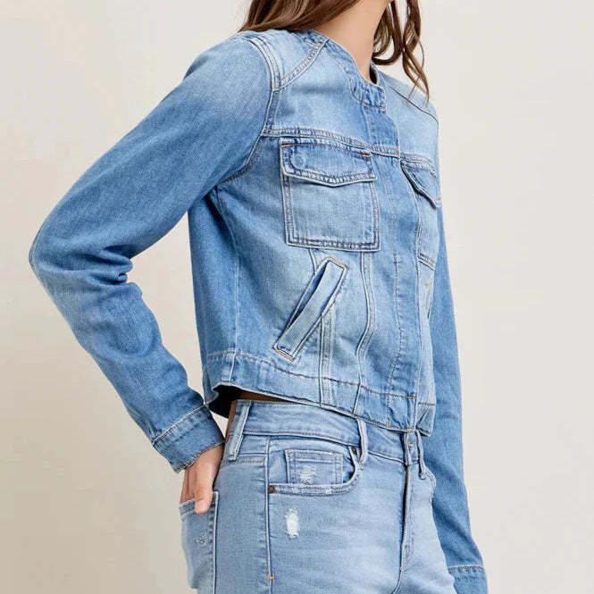 Women's Spring Long Sleeve Retro Denim For Jackets