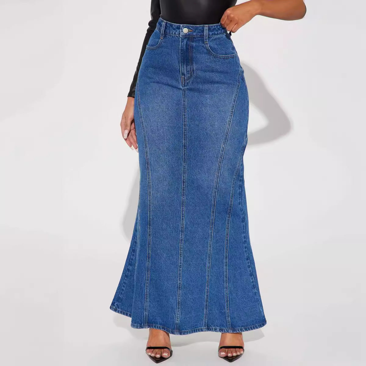 Women's Charming Summer Stretch Denim Dress Skirts