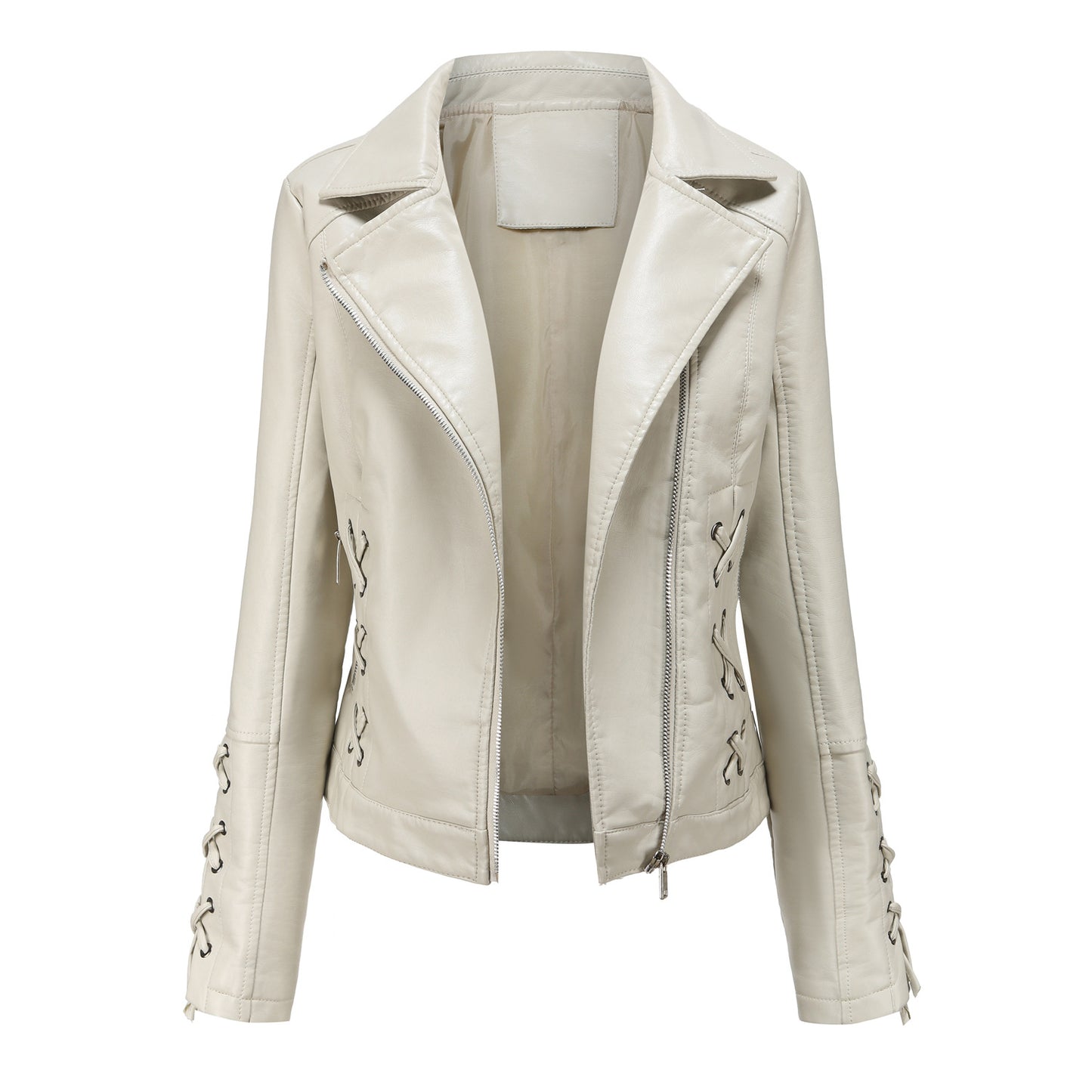 Women's Fashion Woven Leather Popular Casual Jackets