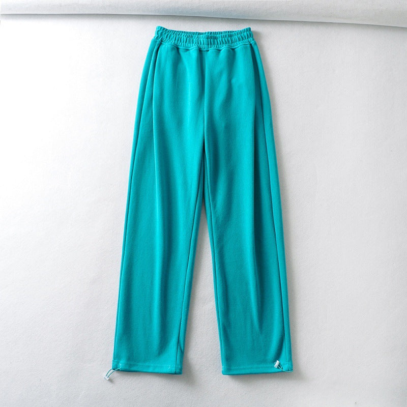 Female Casual Jogger Gray High Waist Pants
