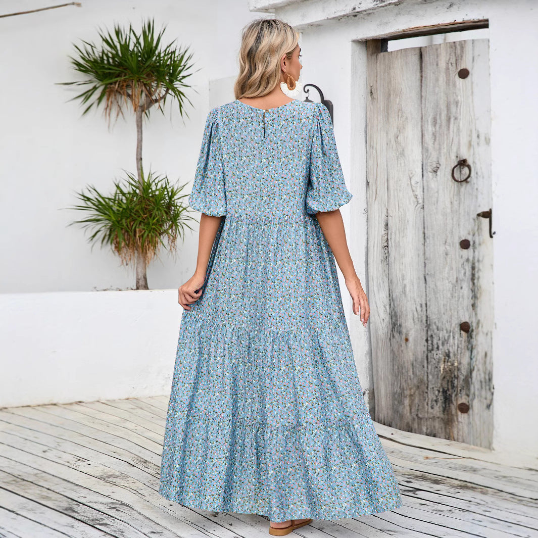 Round Neck Shirt With Half Sleeve Dress Dresses