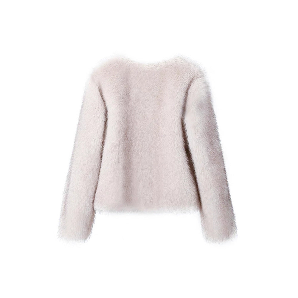 Faux Fur Soft Collar Wide Cuff Coats