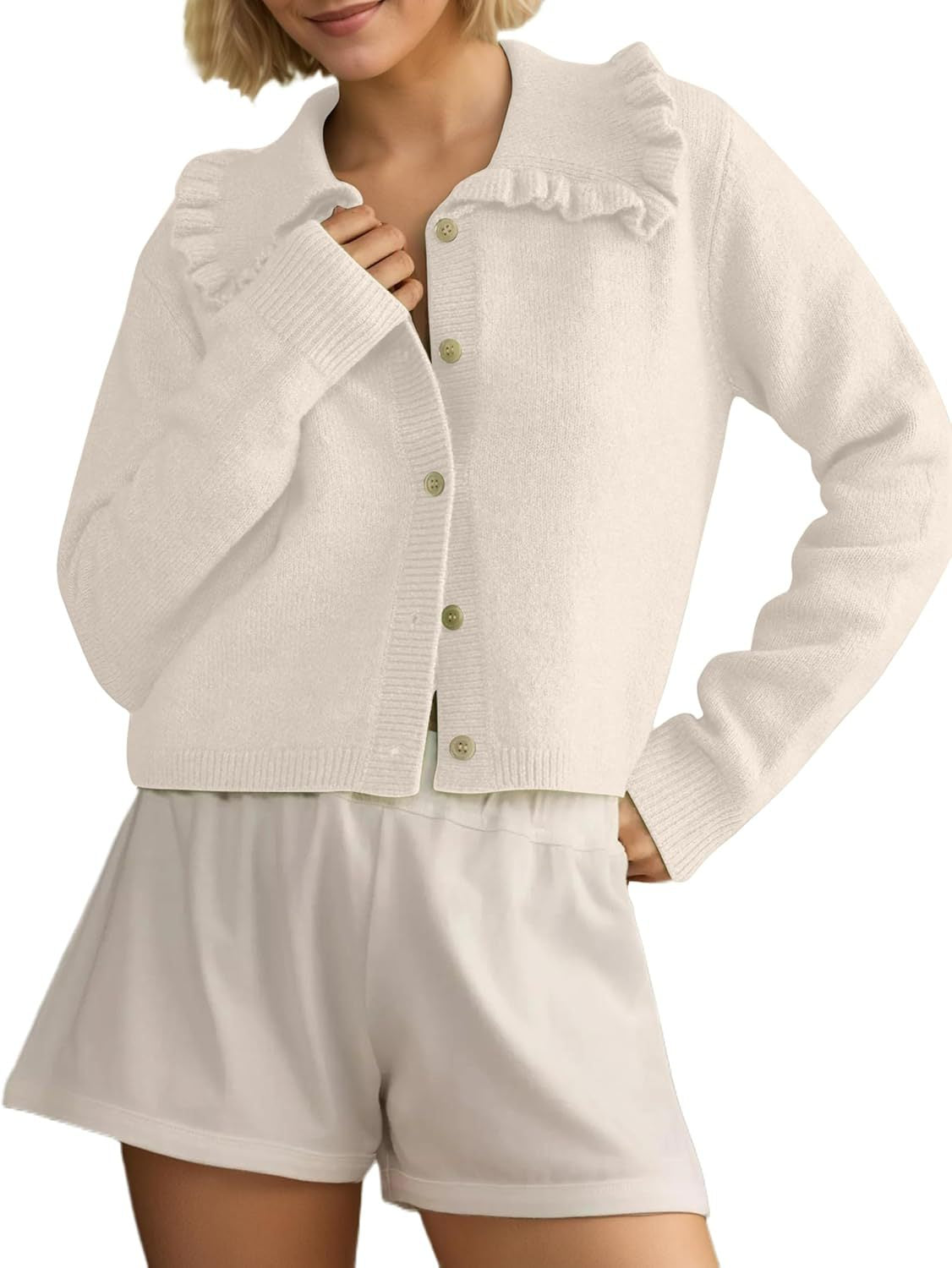 Doll Collar Female Winter Outdoor Loose Sweaters