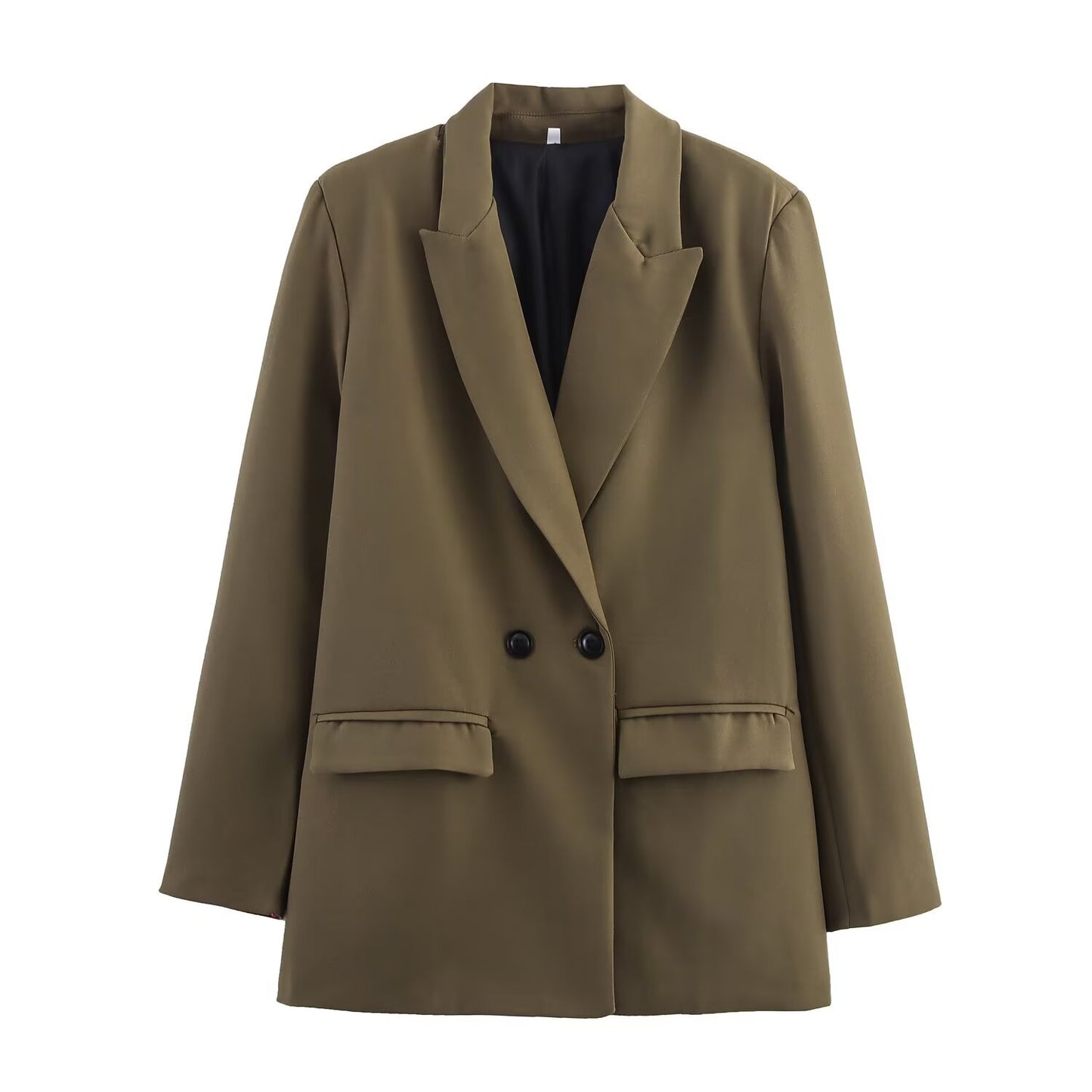 Women's Attractive Double Breasted Solid Color Blazers