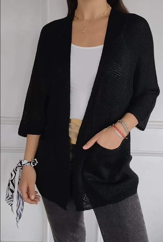 Women's Glamorous Waffle Sleeve Urban Casual Jackets