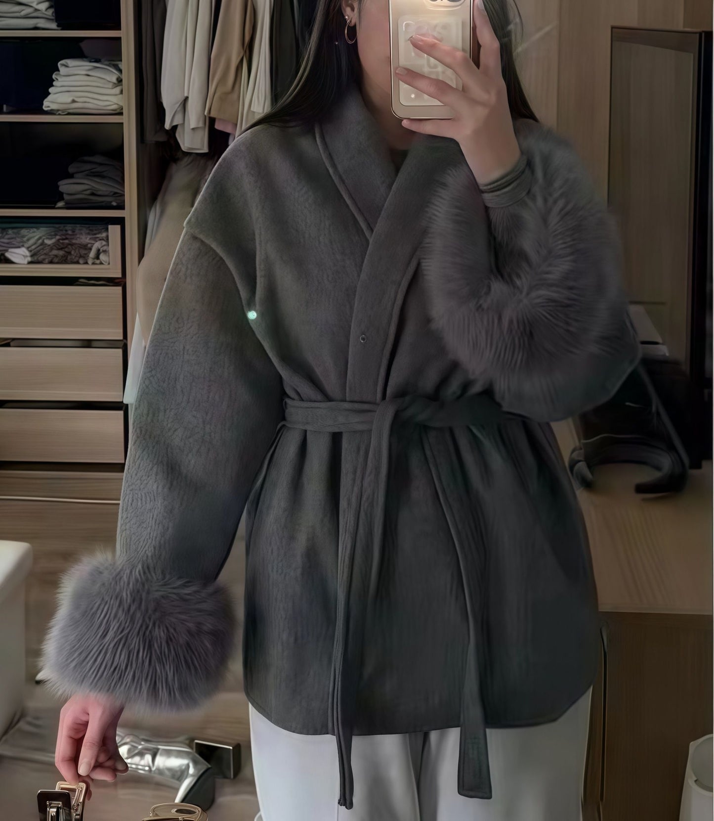 Casual Elegant Soft Loose Lapels Solid Coats