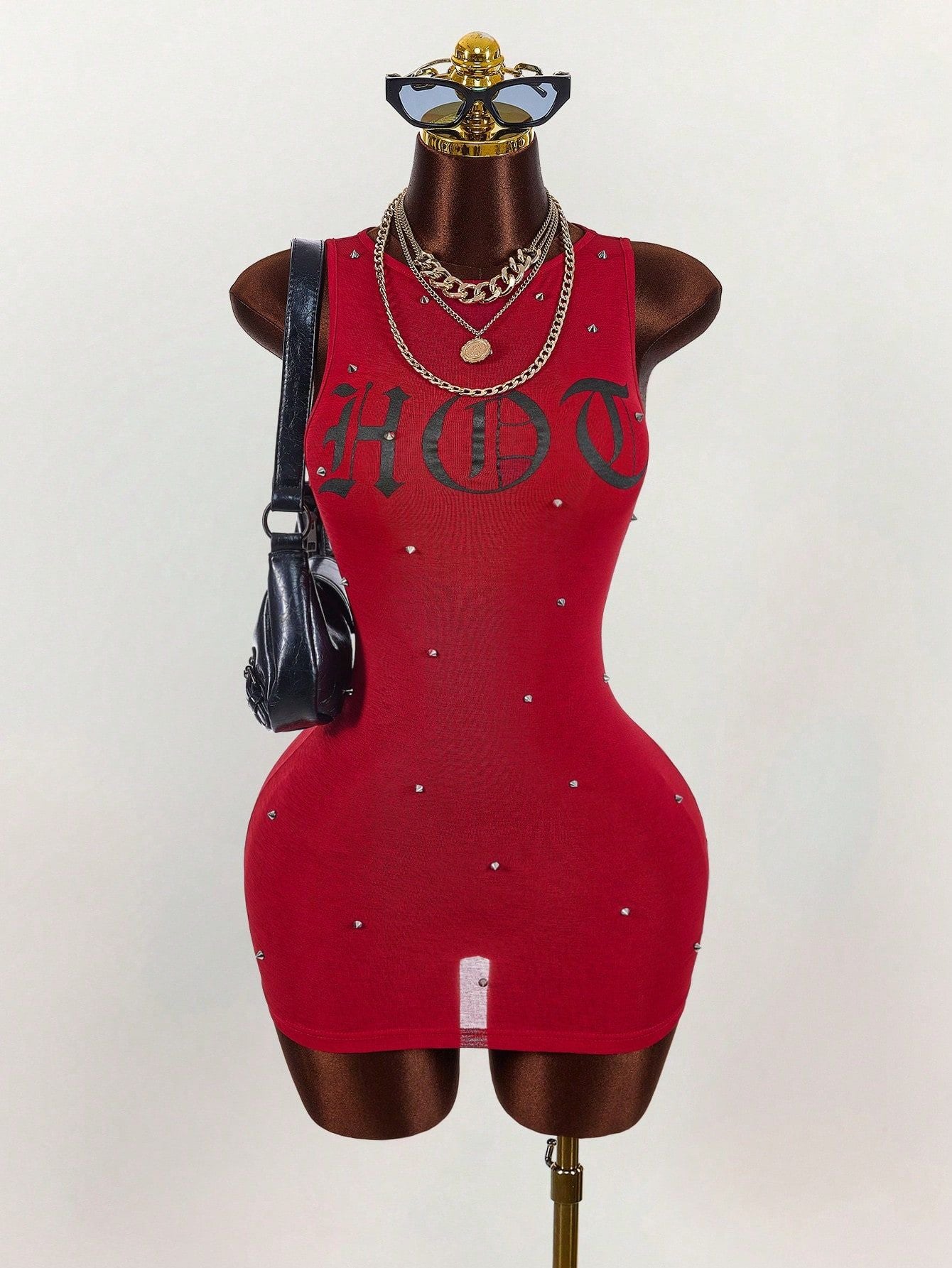 Women's Fashion Printing Stylish Slim Fit Sexy Stretch Sleeveless Sheath Fitted Skirts