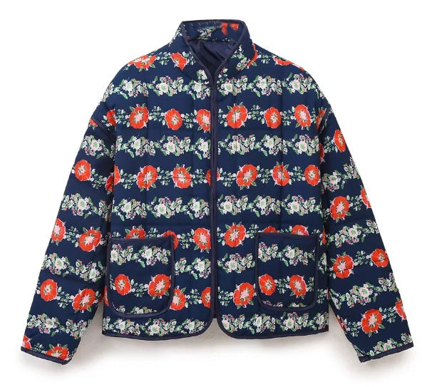 Women's Unique Loose Fashion Printed Quilted Coats