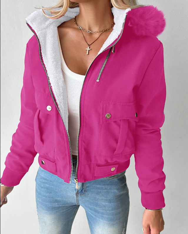 Charming Pretty Casual Thickened Plush Lining Jackets