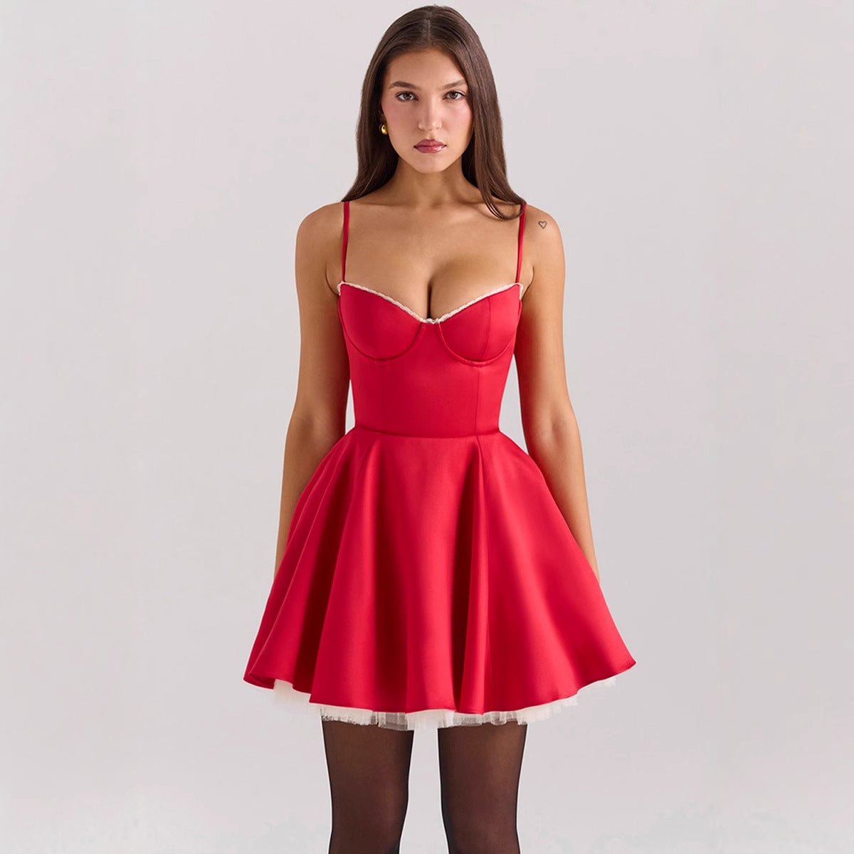 Women's Sling Slim Fit Backless Princess Pettiskirt Dresses