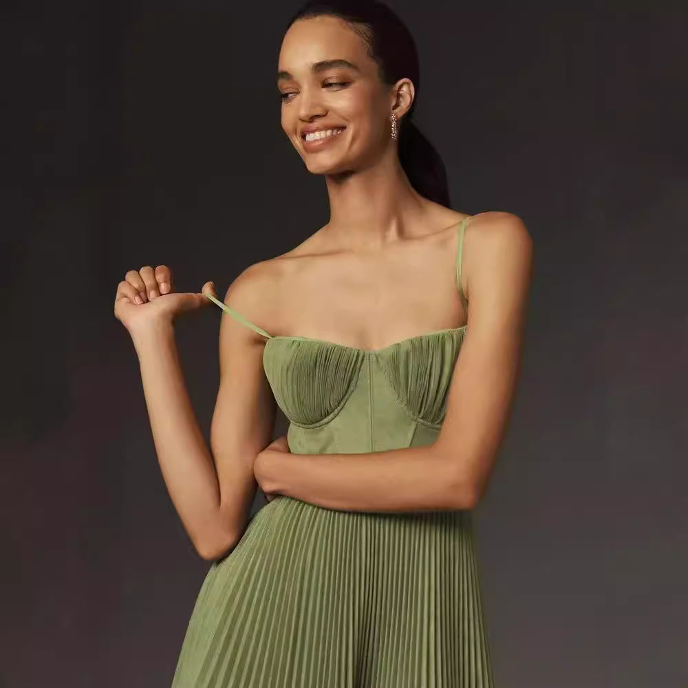 Women's Dress Sexy Strap Backless Sleeveless Deep Dresses