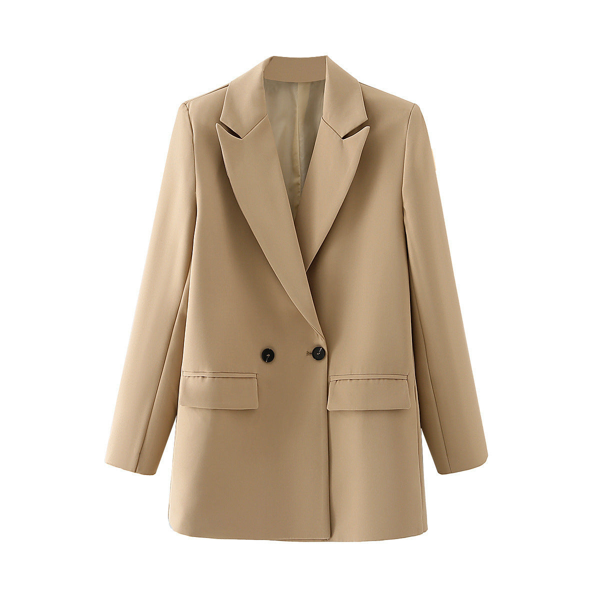 Women's Popular Beautiful Simple Loose Double-breasted Blazers