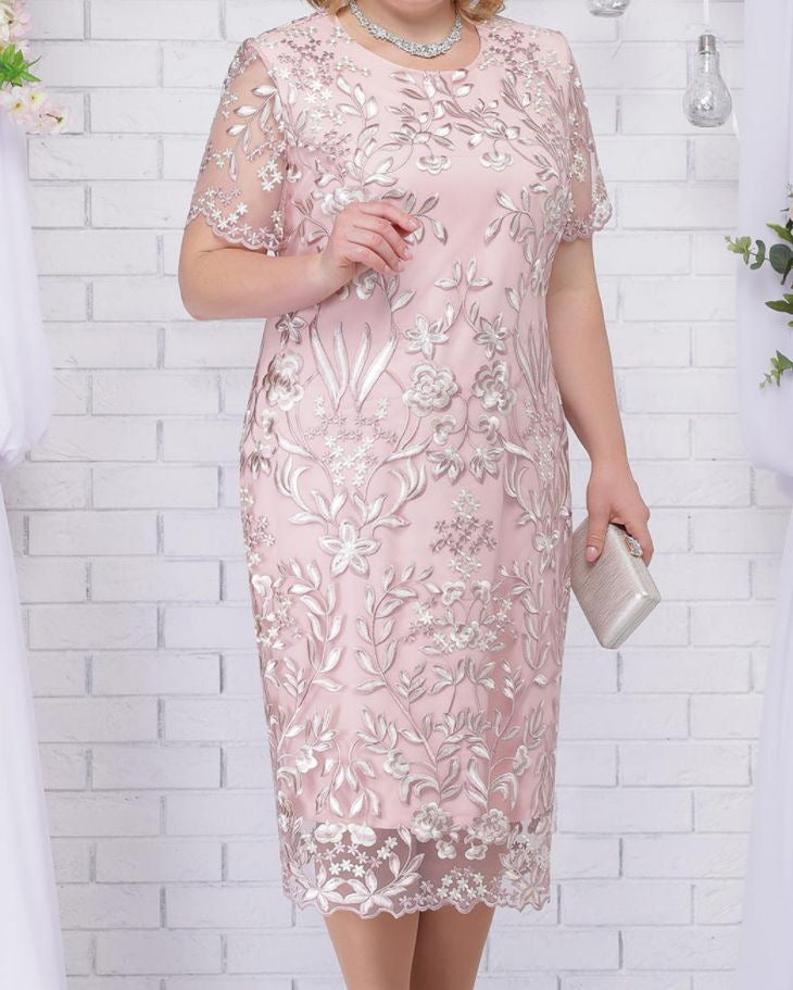 Women's Festival Dress Embroidered Lace Slim Dresses