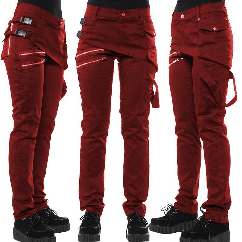 Rivet Skinny Snap Fastener Side Release Pants