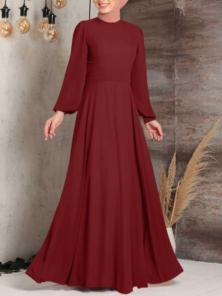 Women's Commuter Street Fashion High Waist Design Swing Lantern Jumpsuits