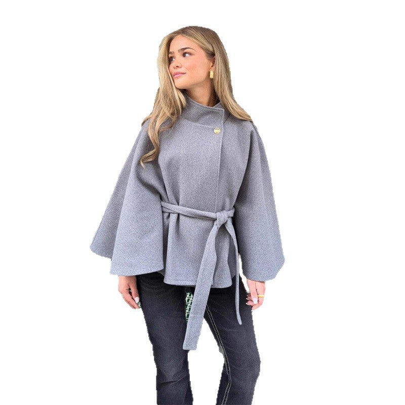 Women's Autumn Graceful Stand Collar Bell Sleeve Clothing