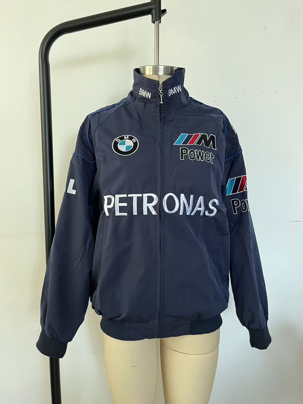 Glamorous Classic Embroidered Printed Motorcycle Baggy Coats