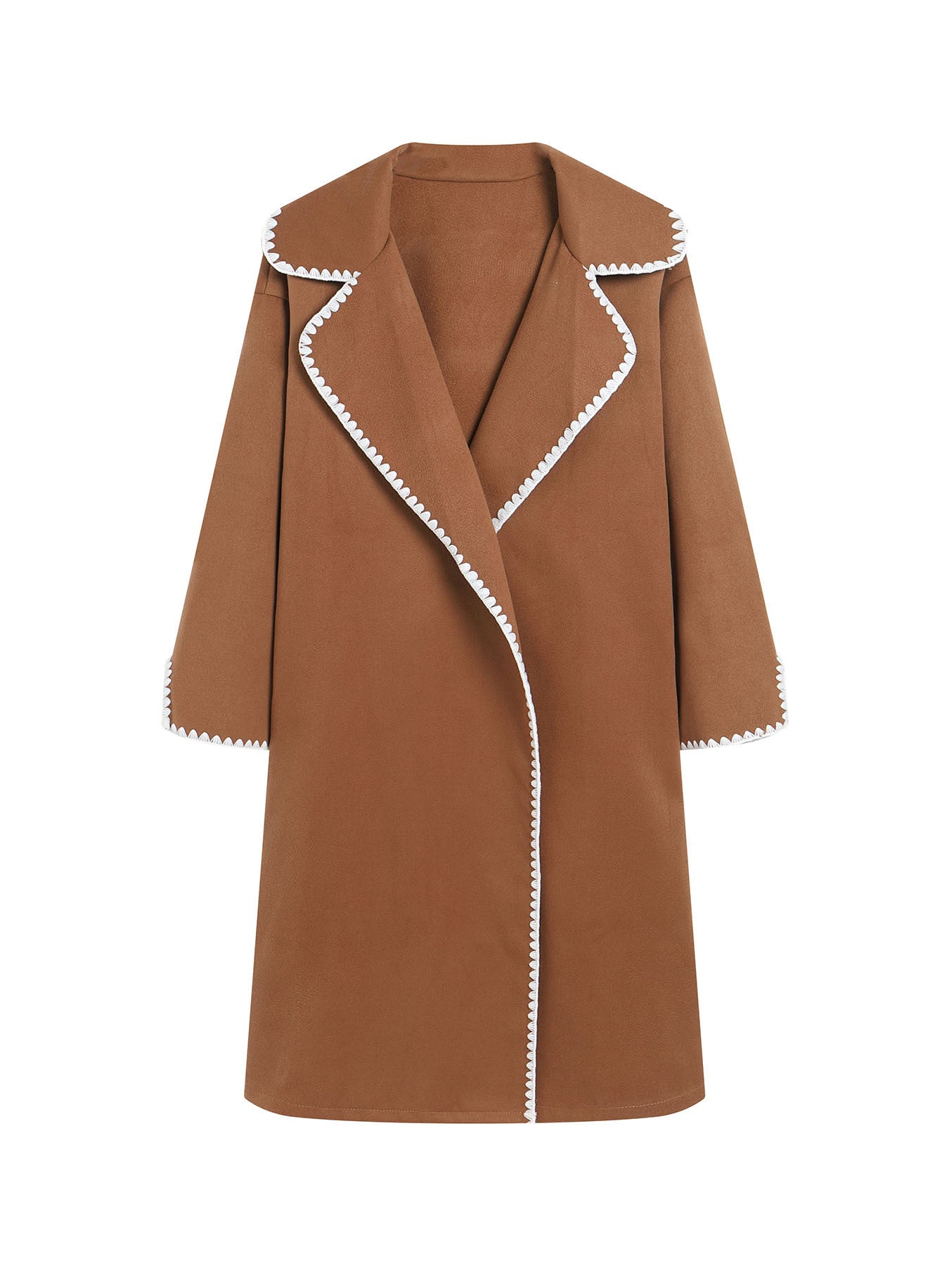 Women's European Double-sided Woolen Long Sleeves Woven Lapel Coats