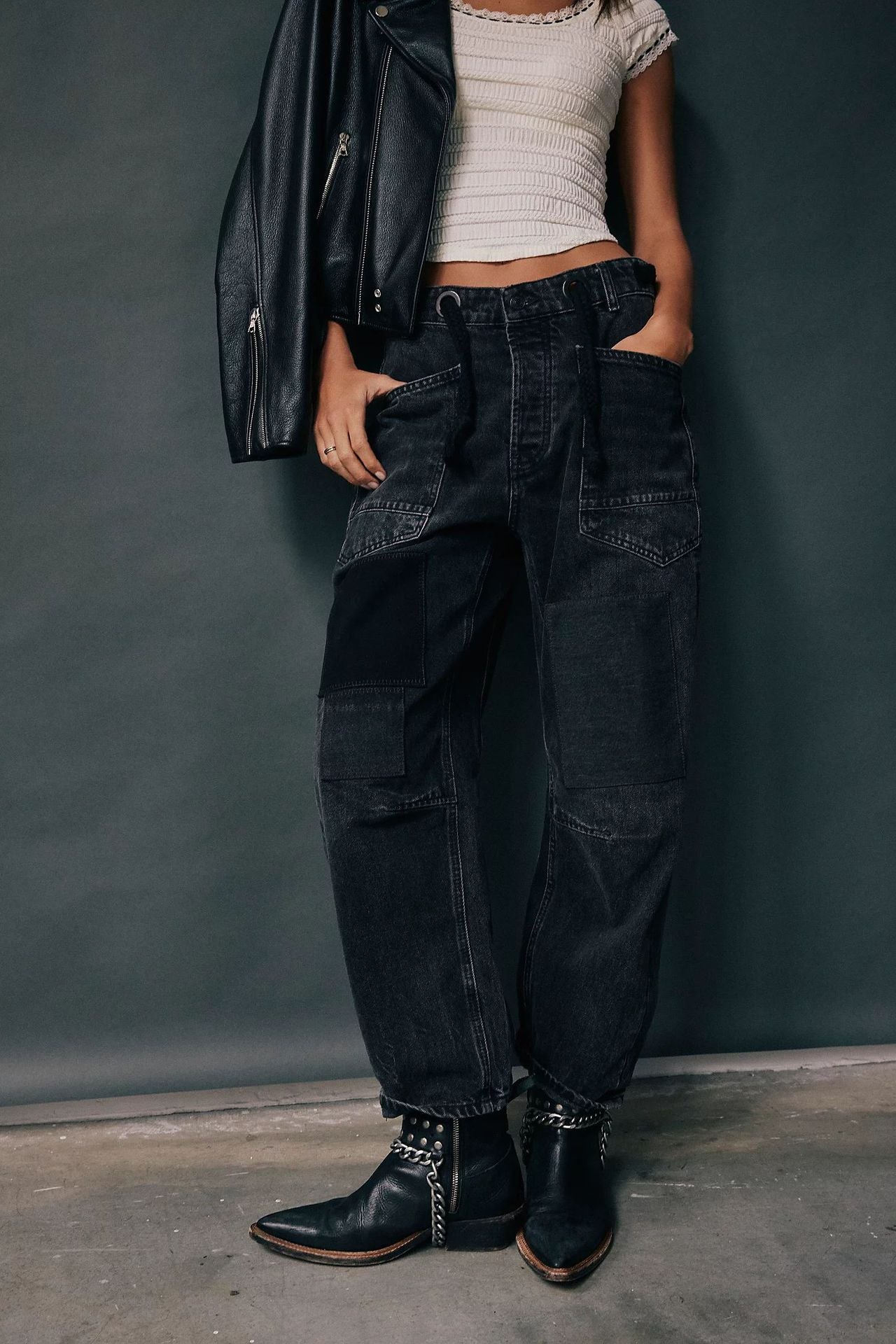 Eight Colors Fashion American Retro Washed Jeans