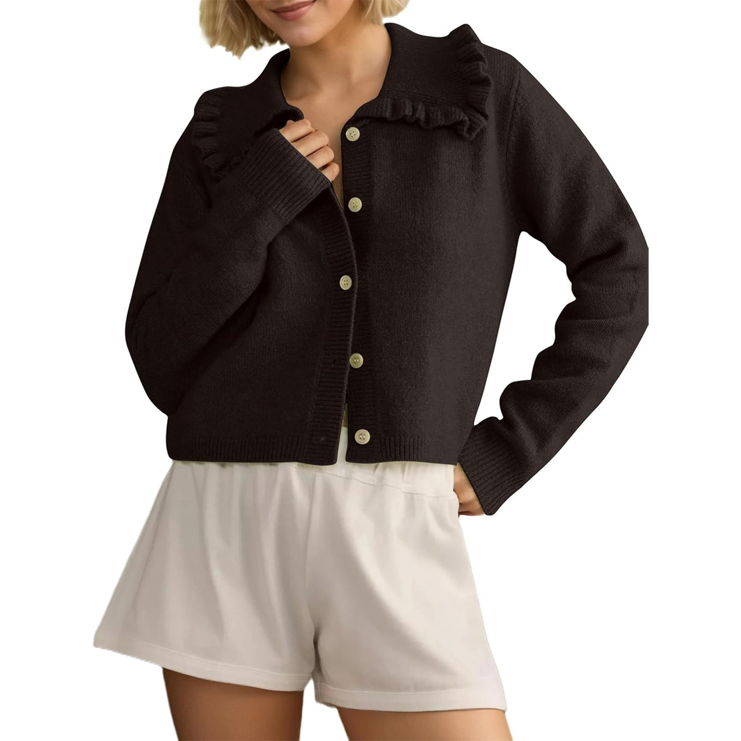 Doll Collar Female Winter Outdoor Loose Sweaters