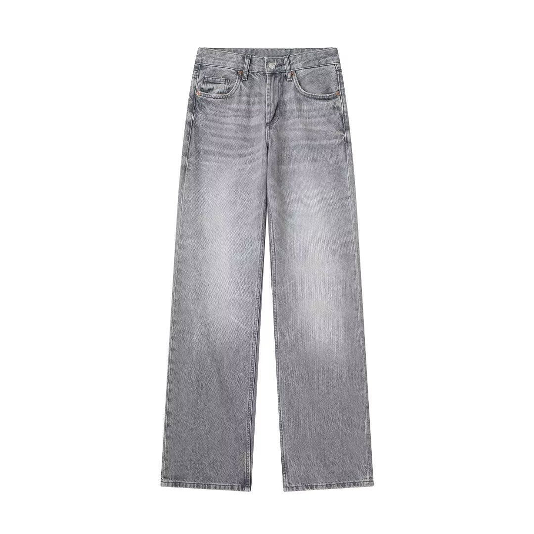 Women's Cool French Style Wide Leg Jeans
