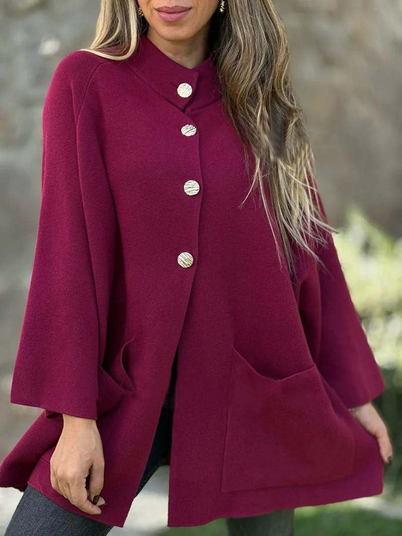 Women's Fashion Casual Woolen Single Breasted Coats